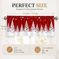 thumbnail image 4 of AshasdS Red Christmas Trees Border Window Valance Winter Holiday Short Curtain Rod Pocket for Living Room, 4 of 5