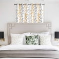 thumbnail image 3 of Yellow Grey Botanical Kitchen Curtains Window Panels, Spring Floral Summer Farmhouse Insulated Window Treatment Curtain, Grommet Curtains for Bedroom/Living Room/Bathroom, 2 Piece 42"Wx54"L, 3 of 8
