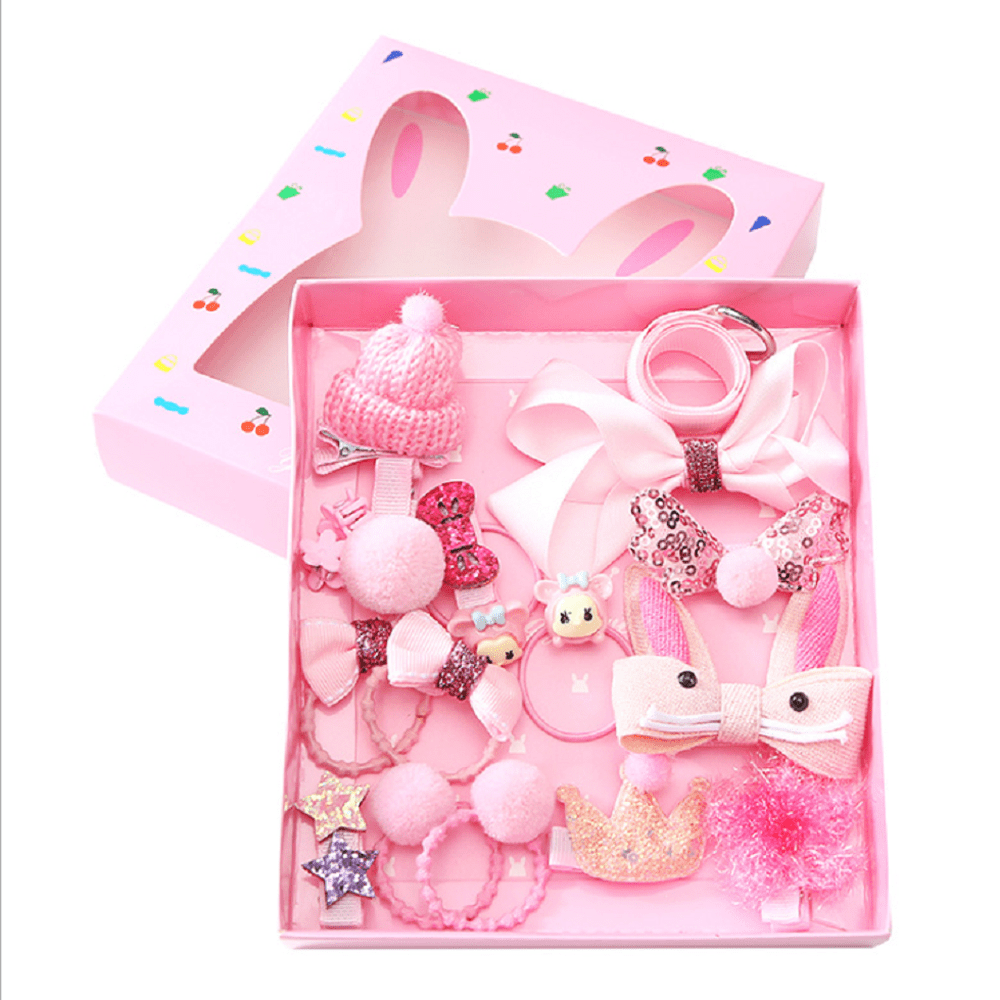18Pcs//set Baby Girl Hair Clip Bow Flower Mini Barrettes Party Star Kids Hairpins
