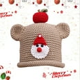 thumbnail image 2 of Cozy Christmas Knit Beanie For Women Men Fun Holiday Party Hat Cute Xmas Stocking Cap Soft Yarn Winter Earflap Cap For Family, 2 of 4