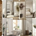 thumbnail image 6 of Full Length Mirror 58x18 Inch Floor Mirror with Stand, Black Frame for Bedroom Living Room, 6 of 7