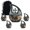 Blue Tree Urns-4, variant on MUKTIVE Tree Memorial Burial Urns for Adult Ashes Father & Mother, Black Cremation Funeral Urn for Ashes for Female, Combo Sets Decoration Urns for Adult Human (1 Large 10 ", 4 Keepsake 3 ")