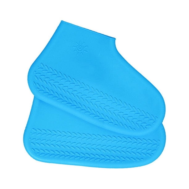 Bearachild - Funda de silicona para zapatos, impermeable, antideslizante, resistente al desgaste Paraguas de lluvia Azul S