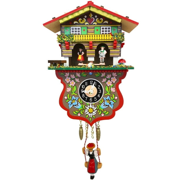 7.5Inch Polish Inspired BatteryOperated Mini Cuckoo Wall Clock