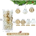 thumbnail image 3 of LINLIN Christmas Hanging Ball, 24Pcs 6CM Christmas Tree Decorations Baubles Decorative Hanging Baubles Set for Holiday Xmas Tree Decorations Party Decoration Pendant, 3 of 8
