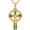 F, variant on St. Patrick Necklace for Men, 14K Gold Plated Abalone Cross Gift