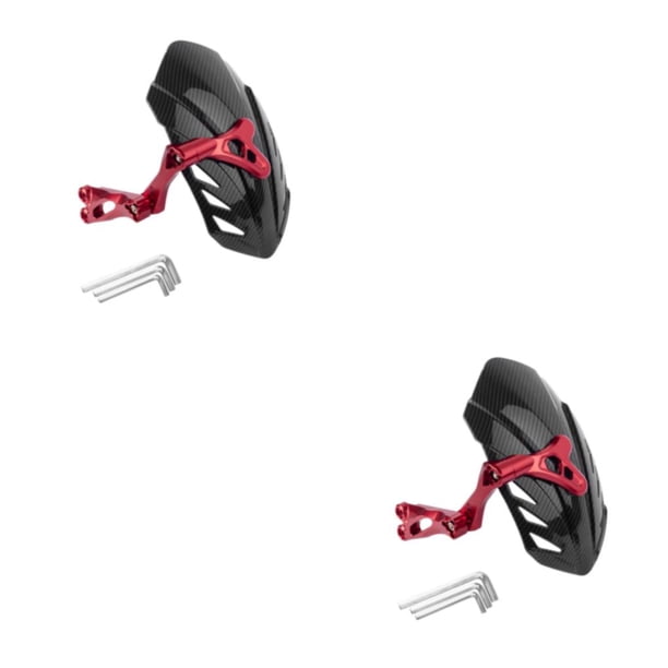 Wosthever Accesorios eficientes y convenientes Guardabarros trasero para motocicleta Guardabarros trasero de motocicleta rojo rojo 2piezas