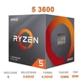 thumbnail image 2 of Procesador AMD Ryzen 5 3600 de Tercera Generación, 3.6 GHz hasta AMD RYZEN 5 3600 6 Cores Socket AM4, 2 of 3