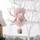 thumbnail image 3 of Decoración navideña, lazo navideño, bola de peluche, colgante de Ángel, árbol de Navidad, colgante de Ángel para niña (rosa), 2 uds., 3 of 3
