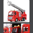 thumbnail image 3 of Camión de de plástico Regalo educativo para niños pequeños Cumpleaños de niños y niñas Camión escalera de incendios perfke Tire hacia atrás de los coches, 3 of 7