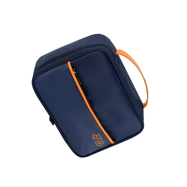 Estuche de carga Bewildely portátil con asa organizador de dispositivos Azul oscuro