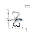 thumbnail image 3 of JewelersClub 0.925 Sterling Silver Accent Blue & White diamond Heart Ring for Women | Diamonds for Everyday Womens Wear, 3 of 4