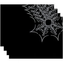 Simply Daisy 18" x 14" Web Art Holiday Print Placemats, Set of 4