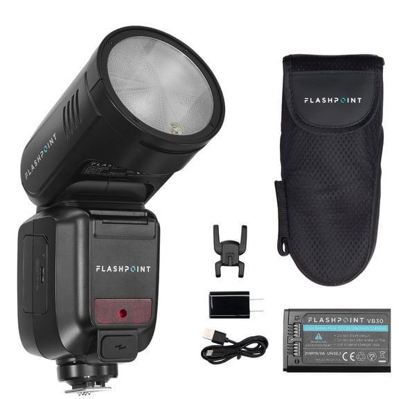 Flashpoint X100 TTL R2 On Camera Li-on Round Head Flash For Nikon, Godox V100 N (No Sub Flash)