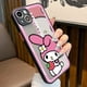 thumbnail image 3 of Phone Case For iPhone 15 14 13 12 Mini 11 Pro Max X XS XR 7 8 Plus 14+ 14pro Silicone Edge Matte Coque Hello Kitty Kuromi Melody, 3 of 5