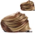 thumbnail image 2 of Moño desordenado Clip de pieza de cabello en extensiones de cabello de garra Peines sintéticos de co Eccomum Caqui, 2 of 7