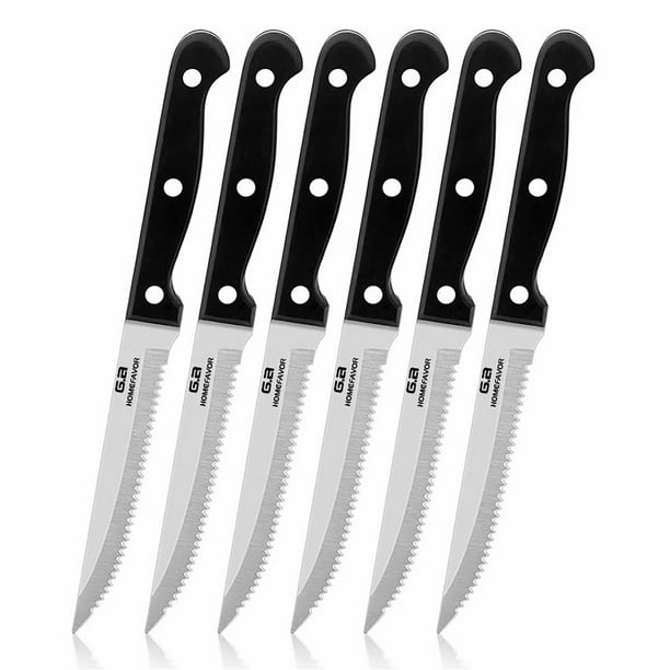 Steak Knife , G.a Homefavor 6 piece Steak Knives Set, Stainless Steel