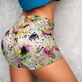 thumbnail image 4 of Balery Retro Musical Pantalones cortos de entrenamiento estampados para mujer, sin costuras, ajustados, para gimnasio, yoga, correr, deportes, ejercicio activo, fitness.-XX-Large, 4 of 8