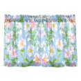 thumbnail image 7 of Yayeee Kitchen Curtains Tier Pair Light Filtering 27"x36" Rod Pocket Short Cafe Window Panel, Blue Floral, 7 of 7