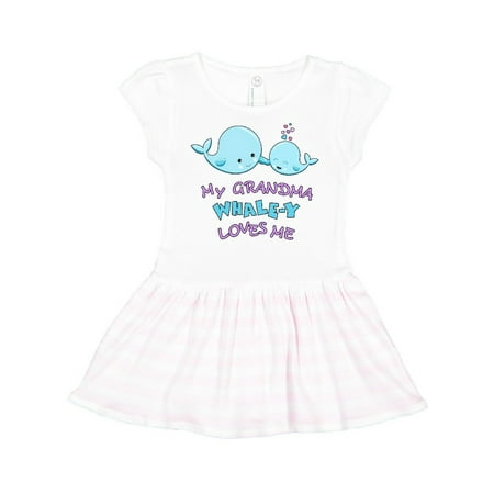 

Inktastic My Grandma Whale-y Loves Me Gift Toddler Girl Dress