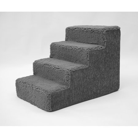 UPC: 0192598925626 | Precious Tails High Density Foam Sherpa Top 4 Steps Stairs for Dog/Cat