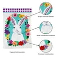 thumbnail image 6 of Evergreen Gingham Bunny Garden Applique Flag 12.5 x 18 Inches Indoor Outdoor Decor, 6 of 8