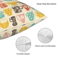 thumbnail image 3 of Wukai Vintage Cup Premium Polyester Fleece Pillow Covers with Hidden Zipper Closure,Luxuriously Soft and Durable-12"x12", 3 of 7