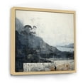 thumbnail image 2 of Designart "Minimalist Countryside In Black And White" Countryside Floater Framed Wall Art Living Room, 2 of 5