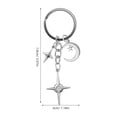 thumbnail image 2 of WRISTBIQUE Minimalist Star Moon Keychain Silver for Women Youth Daily Use 1Set, 2 of 8