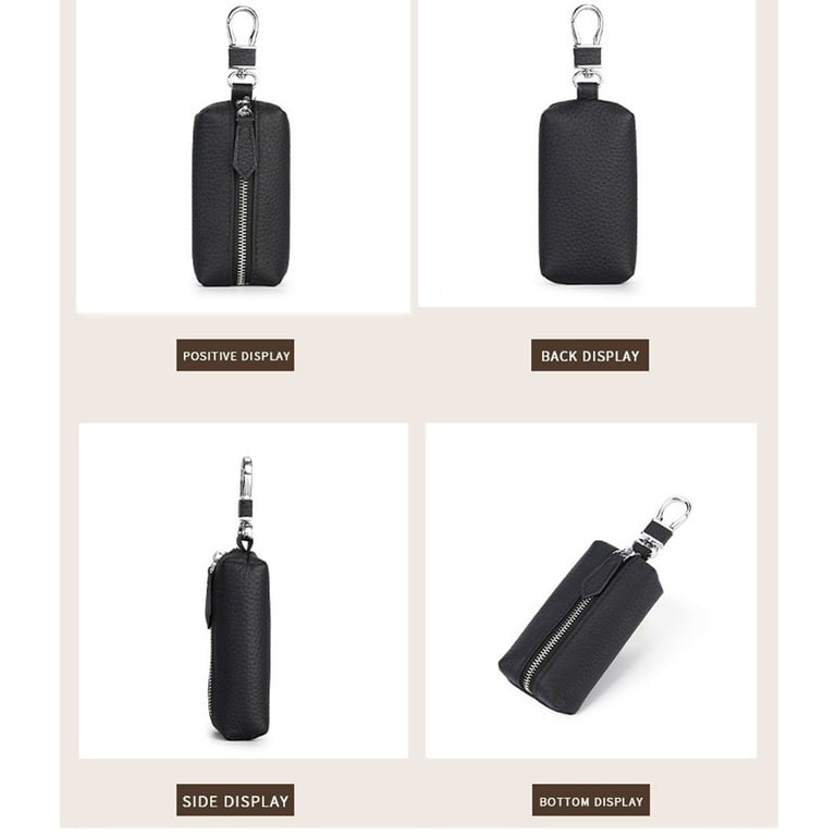 TIERPOP Vintage Genuine Leather Car Key Holder Men Leather Key Wallet  Keychain Men Bag 