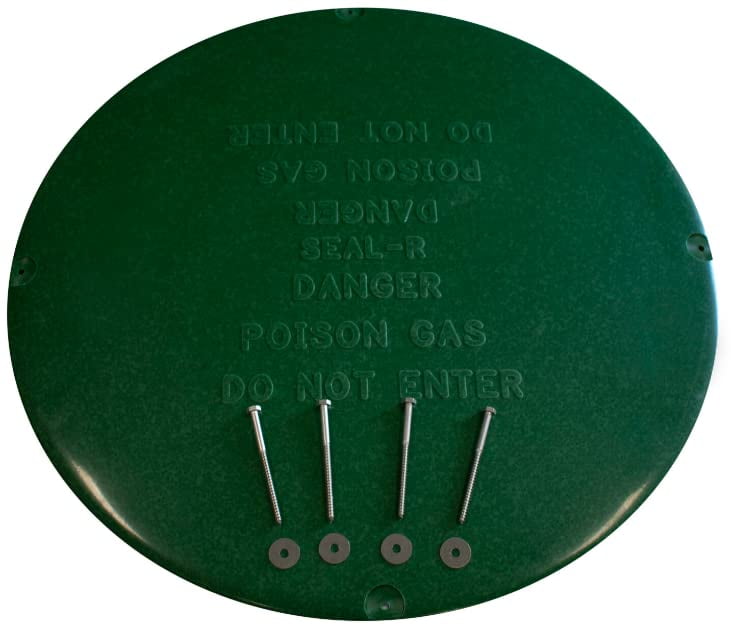 Seal-R 36" Septic Tank Riser Cover - Polyethylene Dome Lid With Stainless Hardware