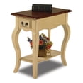 thumbnail image 1 of Leick Meuble Table d'Appoint en Bois Finition Ivoire Blanc Cassé, 1 of 7