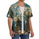 thumbnail image 2 of Balery Delicate White Daisy Jars Camisa Casual de Manga Corta con Botones para Hombre, Texturizada, Estilo Cubano, para Playa, Verano-X-Large, 2 of 5