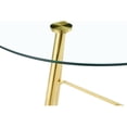 thumbnail image 5 of 36 Inch Height Bar Table, 34 Inch Round Tempered Glass Top Pub Table with Chrome-Plated Golden Metal Legs, Modern Bistro Table for Kitchen Island/Bar/Cafe, 5 of 5