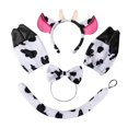 thumbnail image 2 of Runquan Oreilles et Queue d'Animaux Oreilles et Longue Queue, Collier, Bandeau Oreilles Ras du Cou pour Performance de Scène Bal Vache, 2 of 8