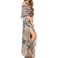 thumbnail image 3 of Sakkas Georgettina Flowy Rhinestone V Neck Long Caftan Dress / Cover Up - 17207-BlackMulti - One Size, 3 of 5