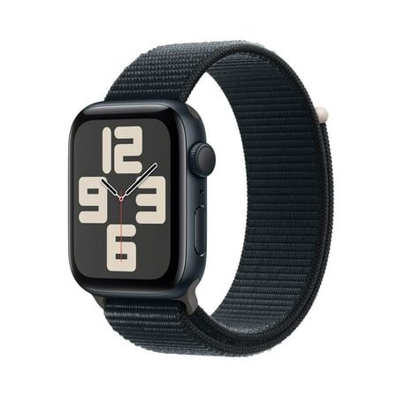 Apple Watch SE GPS 44mm Midnight Aluminum Case with Midnight Sport Loop