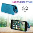 thumbnail image 4 of Funda para iPhone 7 Plus 8 Plus con tarjetero de piel sintética con estampado de flores de datura, 4 of 5