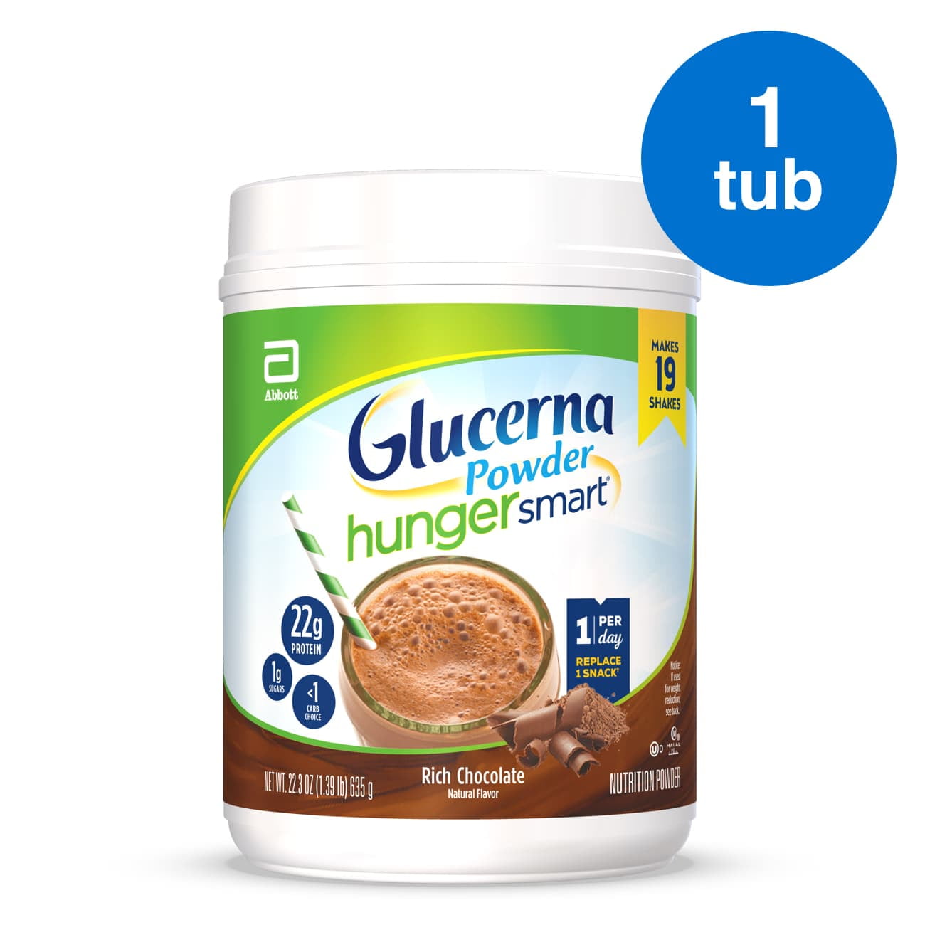 Glucerna Hunger Smart Powder, with 22g of Protein and 2g