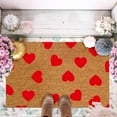thumbnail image 2 of Valentine's Day Coir Doormat Outdoor Indoor Love Hearts Welcome Door Mat Valentine's Day Rug Front Door Mat for Porch Decor Gifts, 16*24in D, 2 of 8