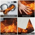 thumbnail image 3 of Pofeuu Fiery Orange Flames Energy Print Flannel Doormats Rug16"x24"Rug Washable Doormats Indoor Outdoor Rugs for Layered Front Door Mats, Porch, Kitchen, Entryway, 3 of 7