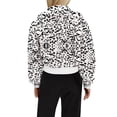 thumbnail image 3 of FANCYINN Womens Teddy Cropped Faux Fur Jacket Furry Lapel Coat Zip Up With Pockets Warm Winter White Leopard XL, 3 of 7