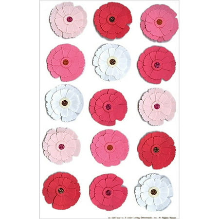 Martha Stewart Stickers, Pink/white Zinn