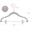 thumbnail image 2 of MangoKit 30cm Children's Trousers Hangers,16 Pack Velvet Hangers with Adjustable Clips, (Grey), 2 of 8