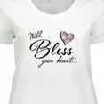 thumbnail image 4 of Inktastic Well Bless Your Heart with Floral Print Women's Plus Size T-Shirt, 4 of 5