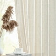 thumbnail image 3 of Curtainking Linen Curtains Beige Curtains with Lace Trim for Living Room 63 Inch Long Rustic Farmhouse Curtains Rod Pocket Light Filtering Drapes Bedroom Window Curtain 2 Panels, 3 of 8