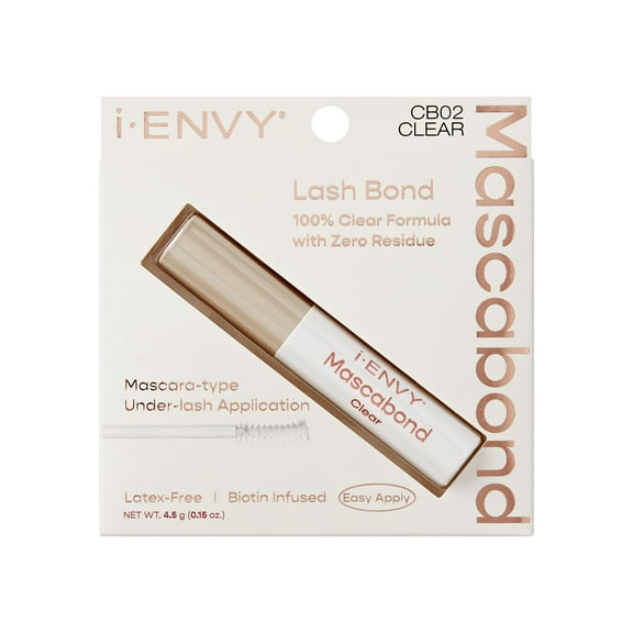 i-ENVY Cluster Palette Mascabond Lash Bond Glue, Strong & Gentle Adhesive, Allergy Free & Latex Free Biotin Infused, All-Day Long-Lasting Hold (Clear)