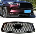 thumbnail image 2 of Front Grille Racing Grill For INFINITI QX50 2019 2020 2021 2022 2023 Honeycomb Style Glossy Black Upper Bumper Hood Mesh Grid, 2 of 7