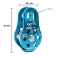 thumbnail image 3 of Large Rescue Pulley Single/Double Sheave with Swing Plate，Aluminum alloy pulley, 3 of 8