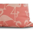 thumbnail image 2 of Simply Daisy, 18" x 18" Flamingo Heart Martini , Animal Print Outdoor Pillow, Coral, 2 of 2
